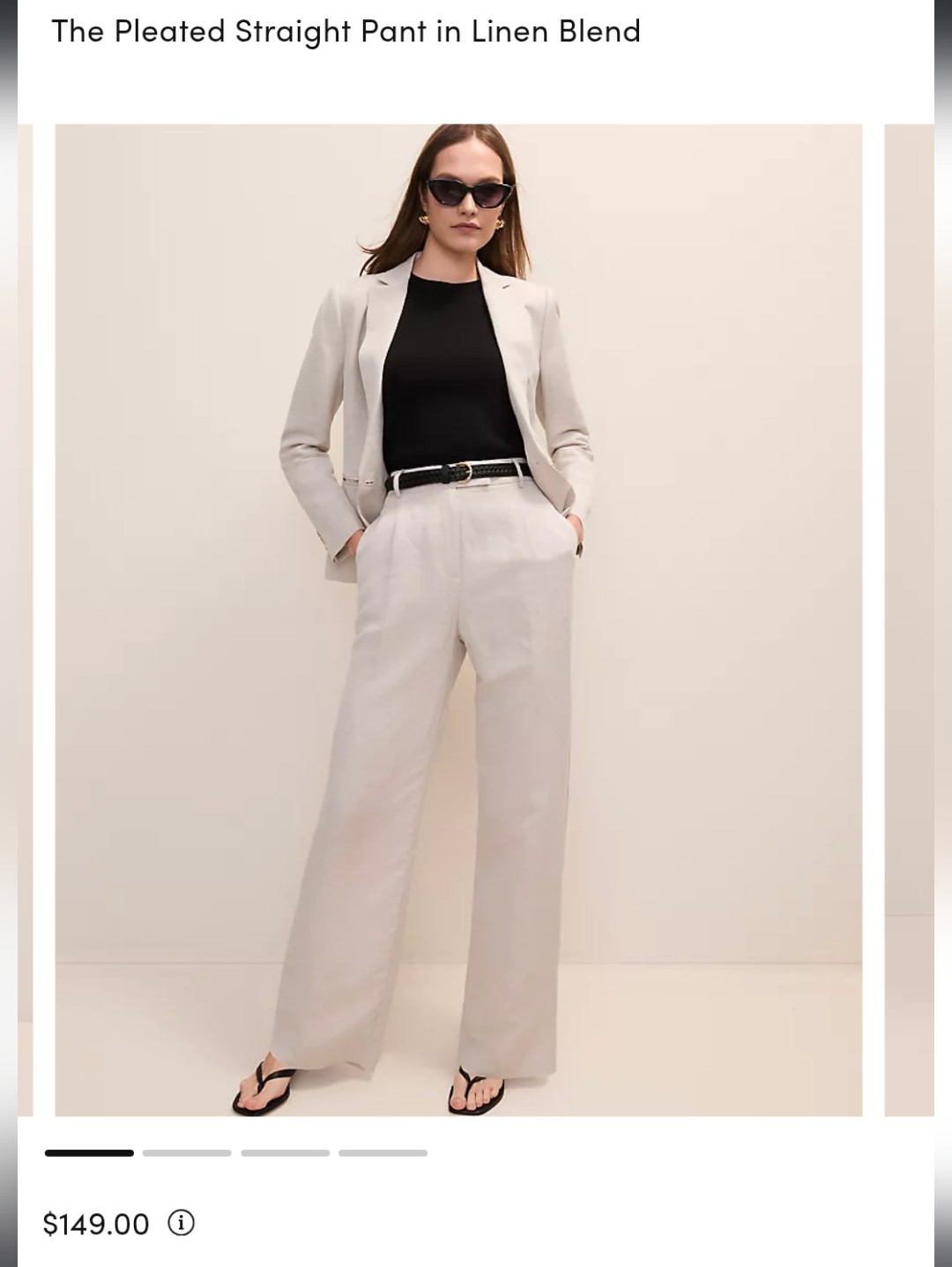 Ann Taylor Wide-Leg Linen Blend Pants In Black